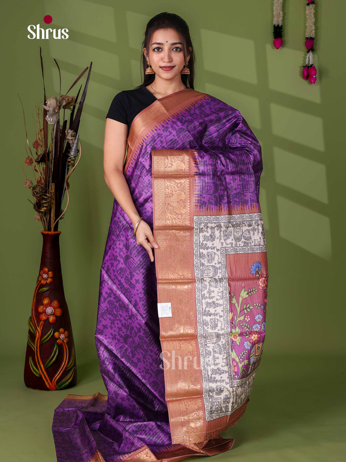 Semi Tussar Saree - EI24023