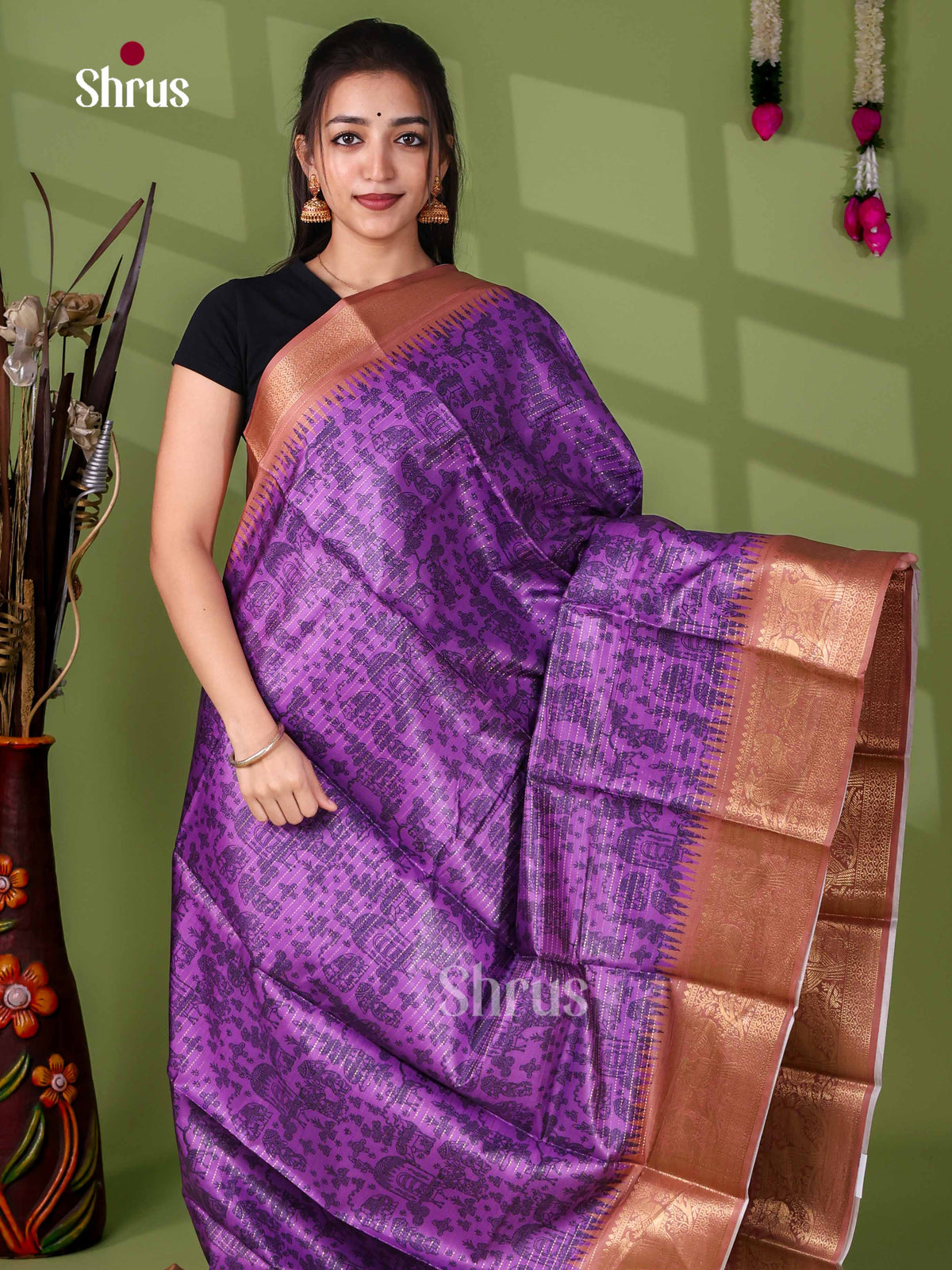 Semi Tussar Saree - EI24023