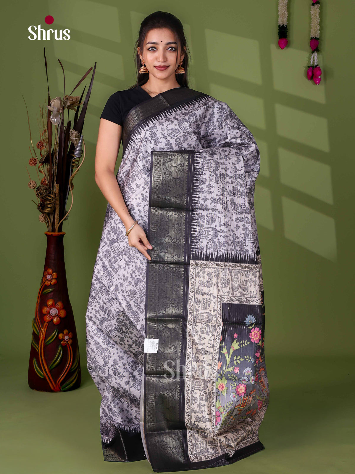 Semi Tussar Saree - EI24033