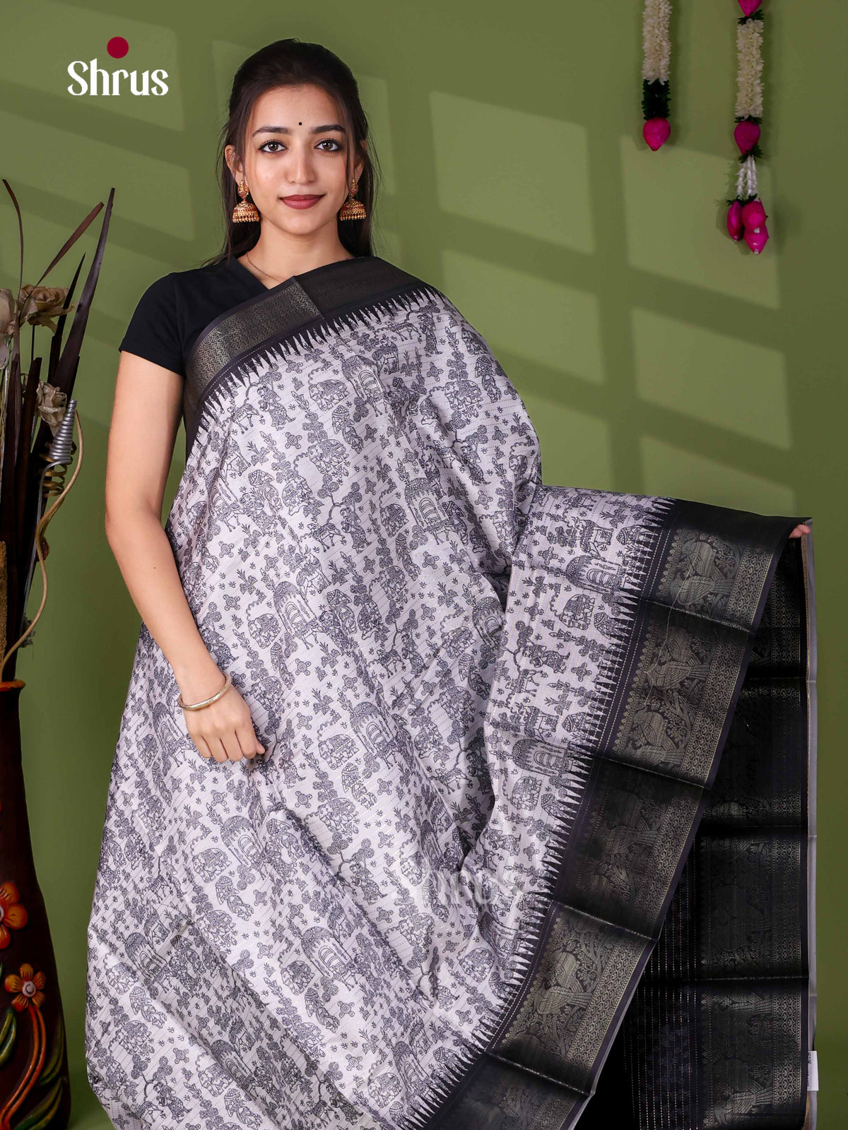 Semi Tussar Saree - EI24033