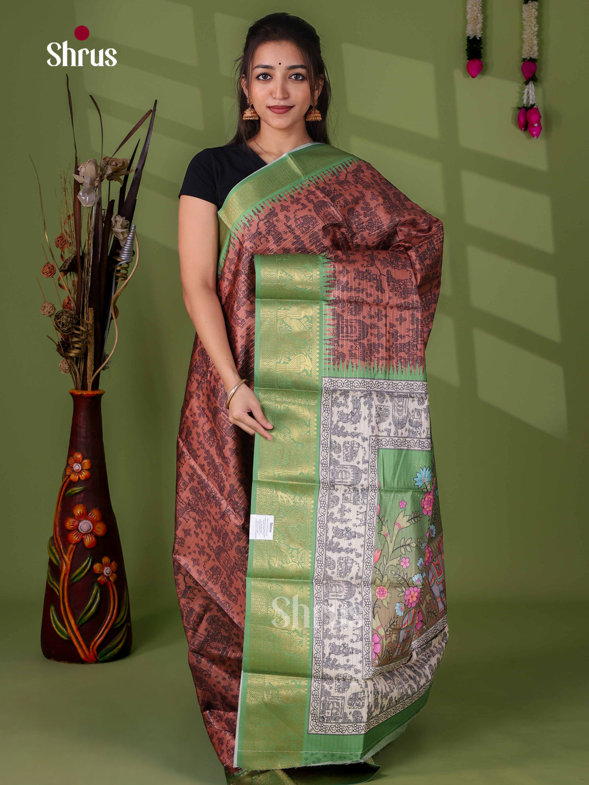 Semi Tussar Saree - EI24037