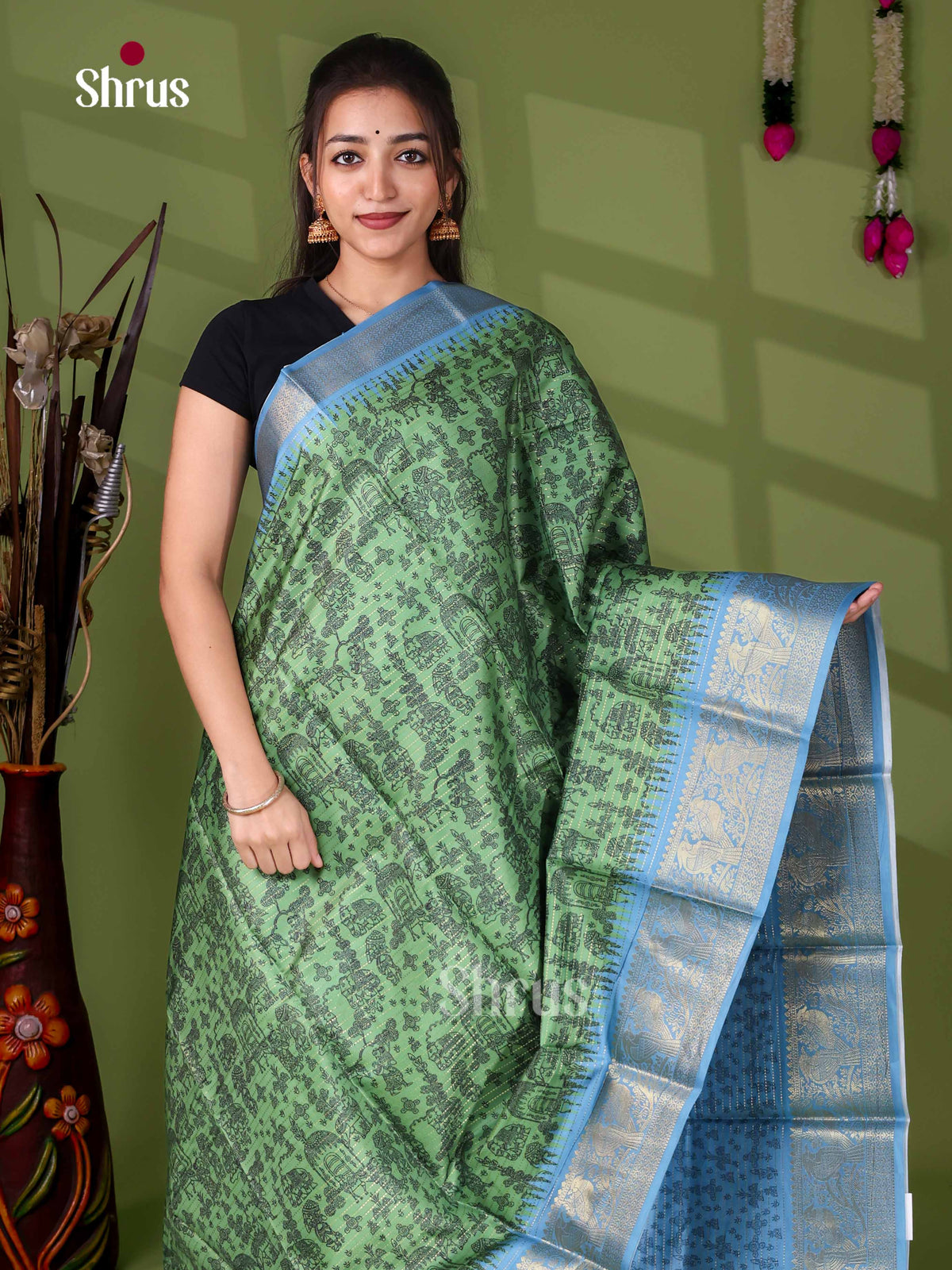 Semi Tussar Saree - EI24042