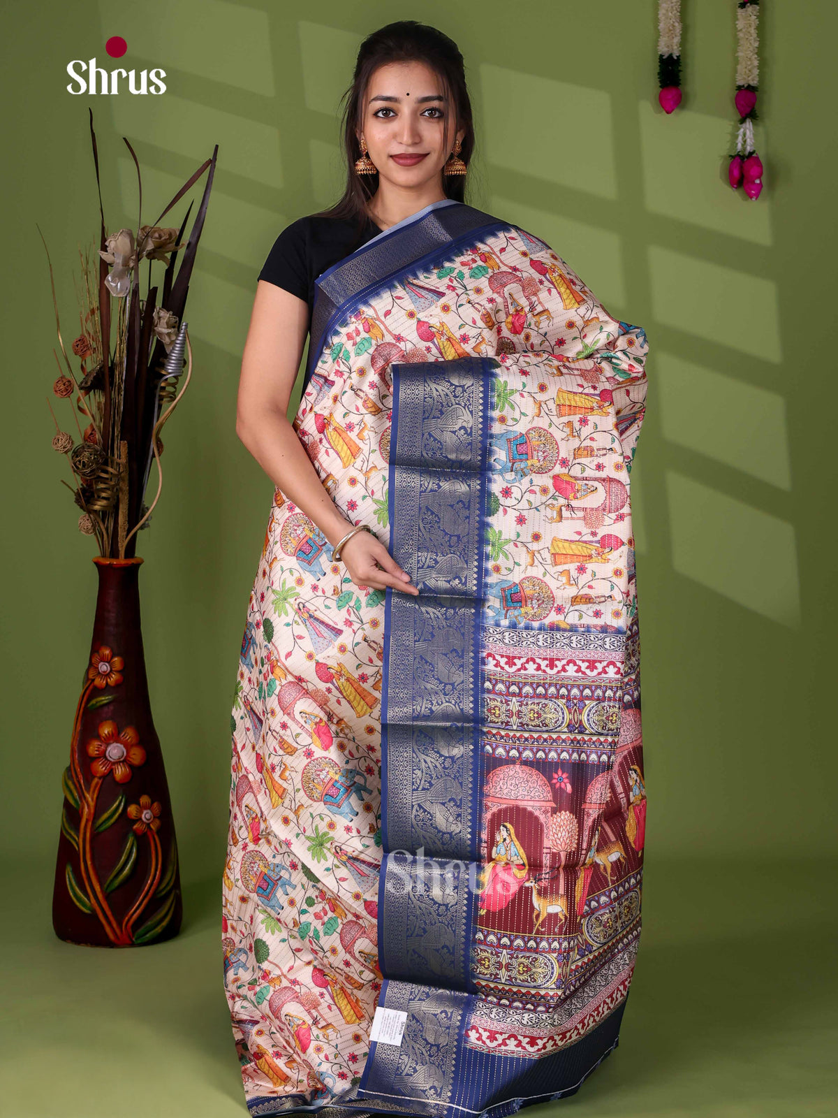 Semi Tussar Saree - EI24193