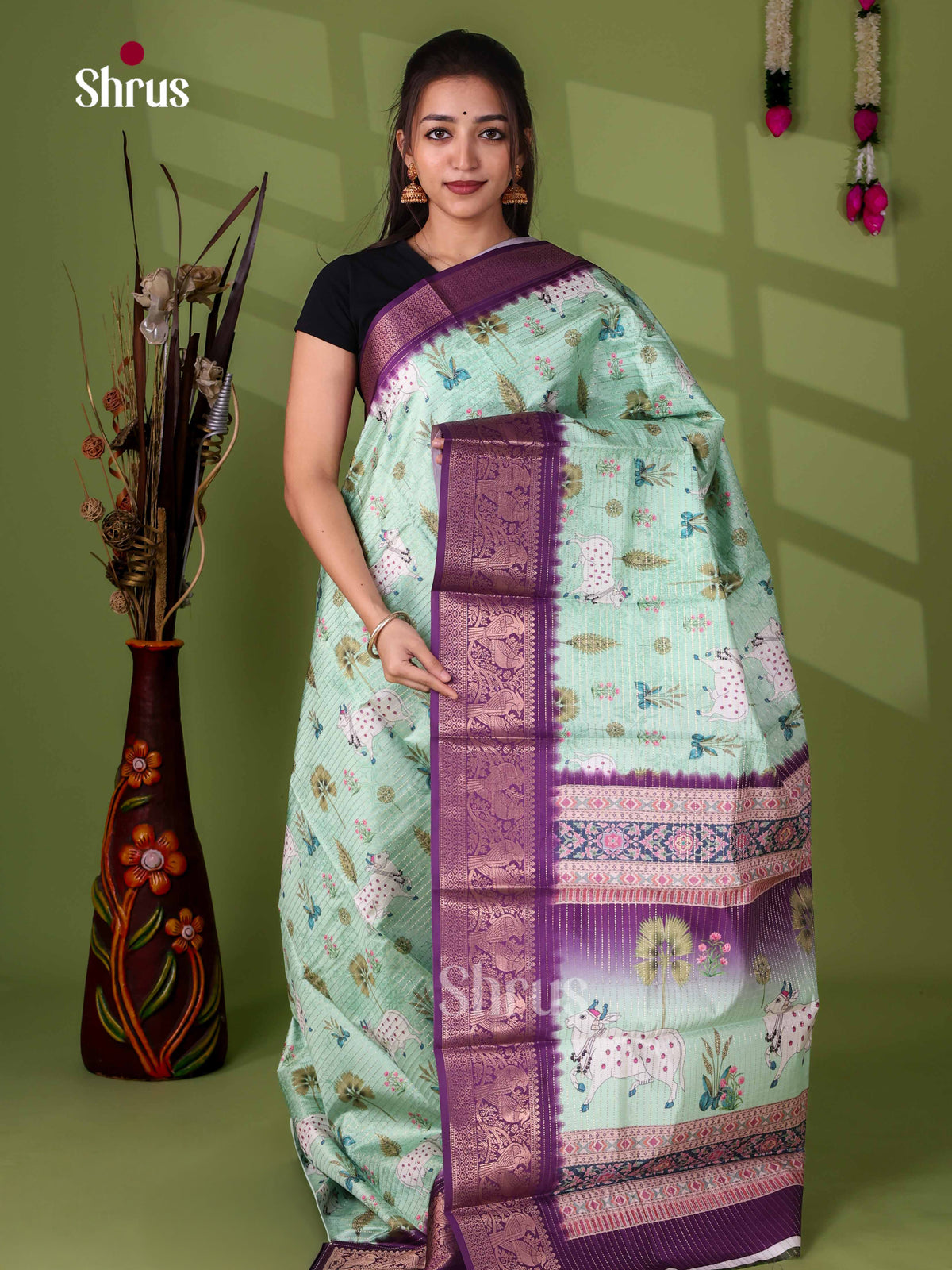 Semi Tussar Saree - EI24194