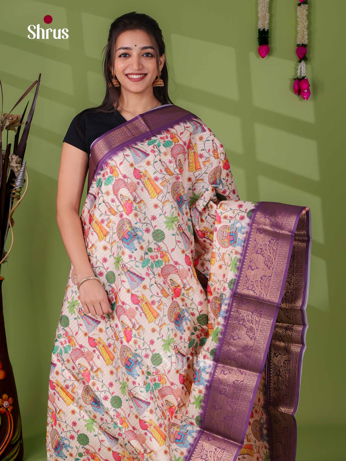Semi Tussar Saree - EI24197