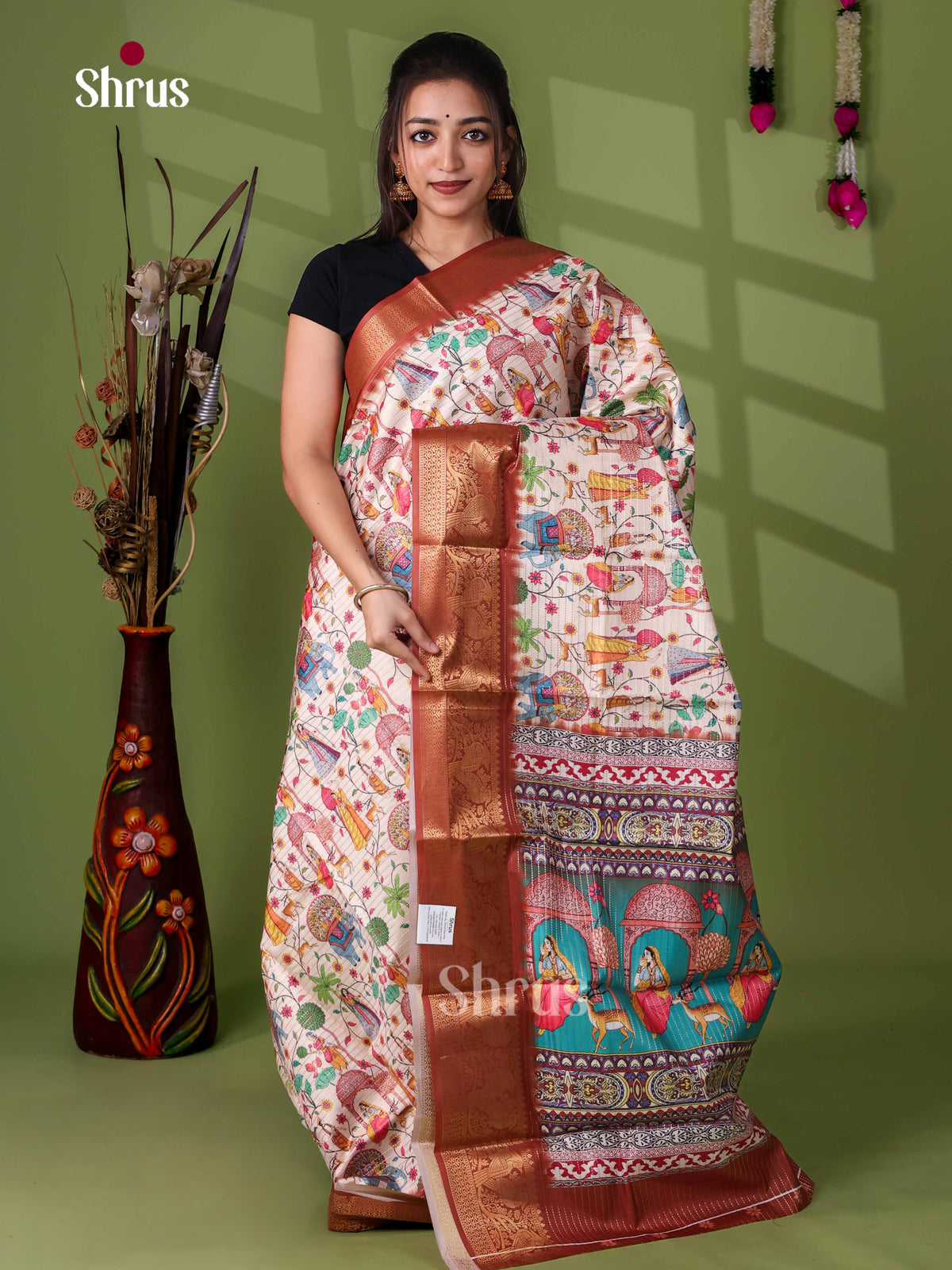 Semi Tussar Saree - EI24198