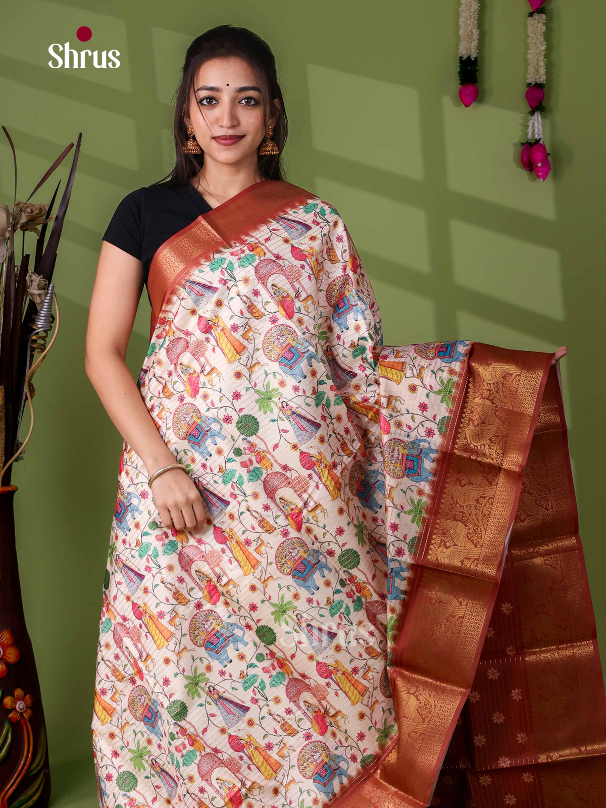 Semi Tussar Saree - EI24198