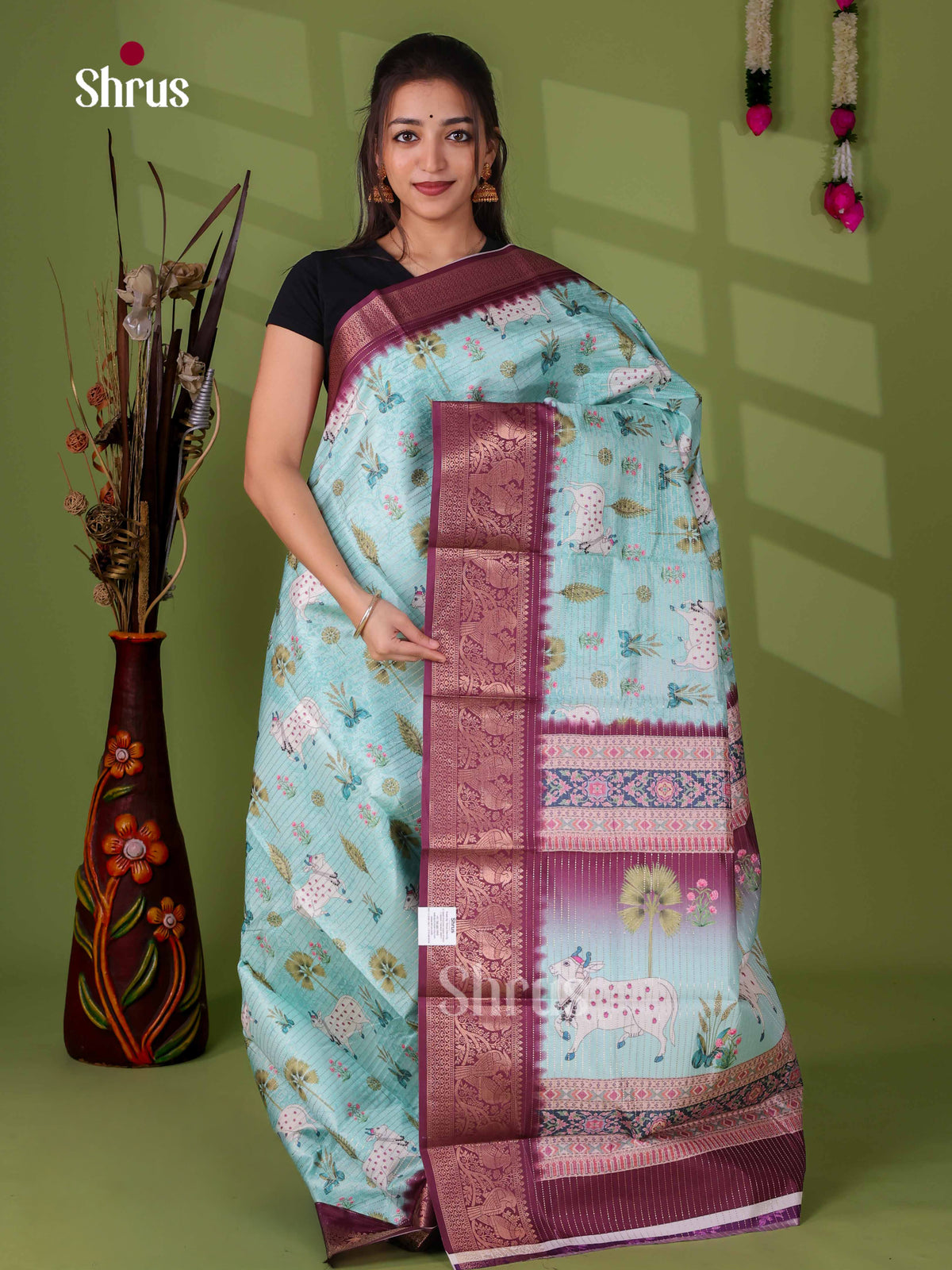 Semi Tussar Saree - EI24199