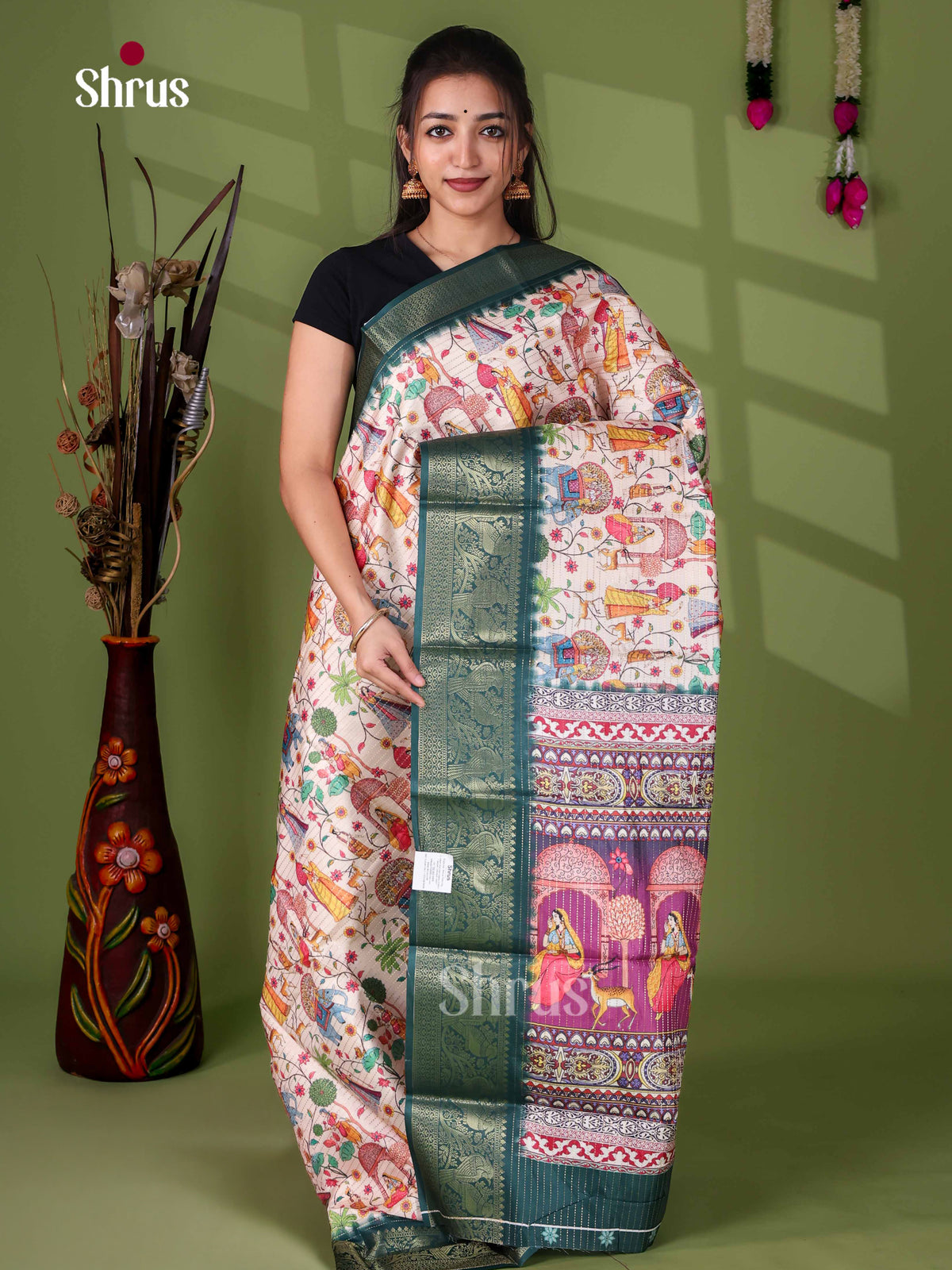 Semi Tussar Saree - EI24200