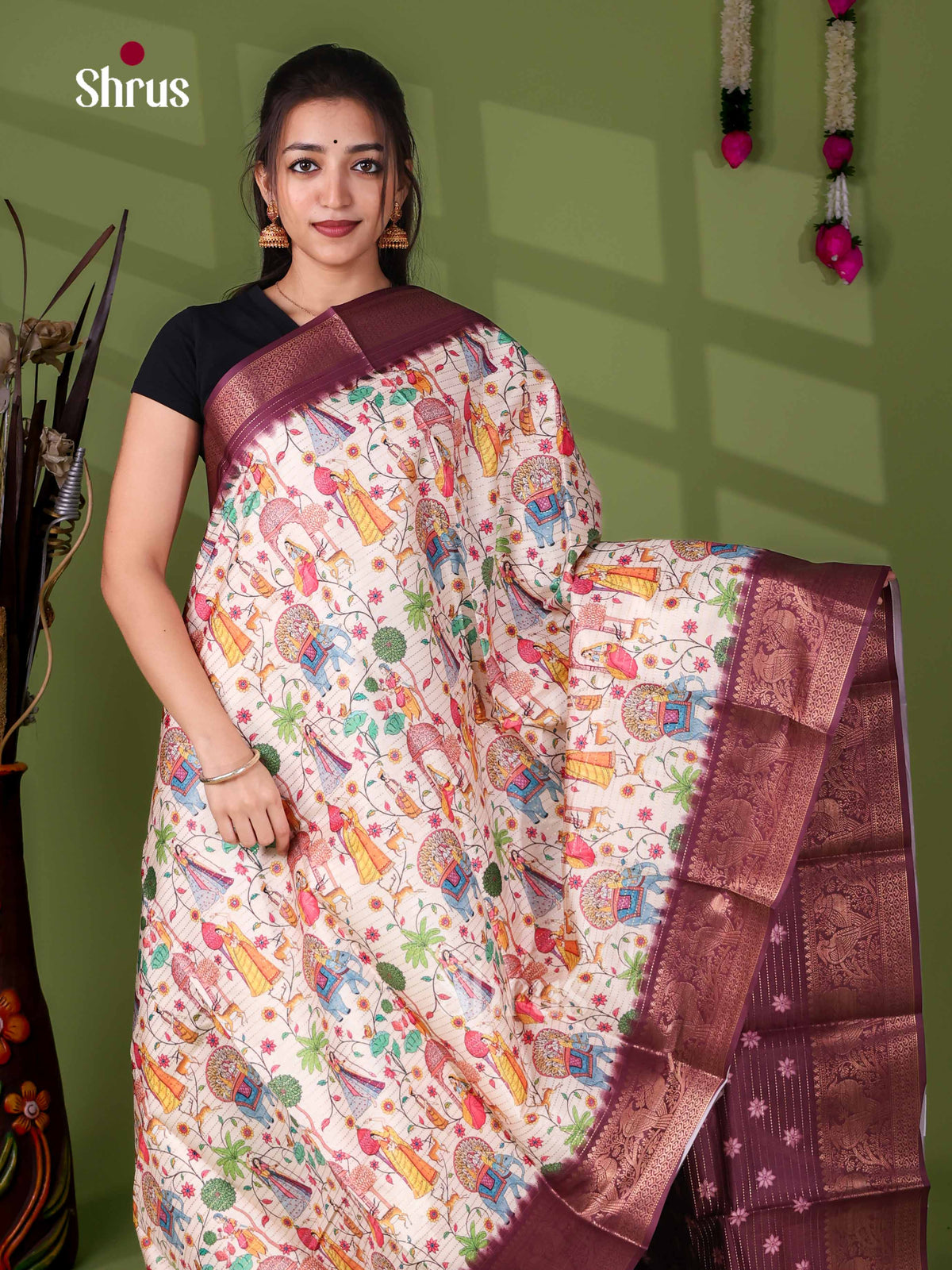 Semi Tussar Saree - EI24207