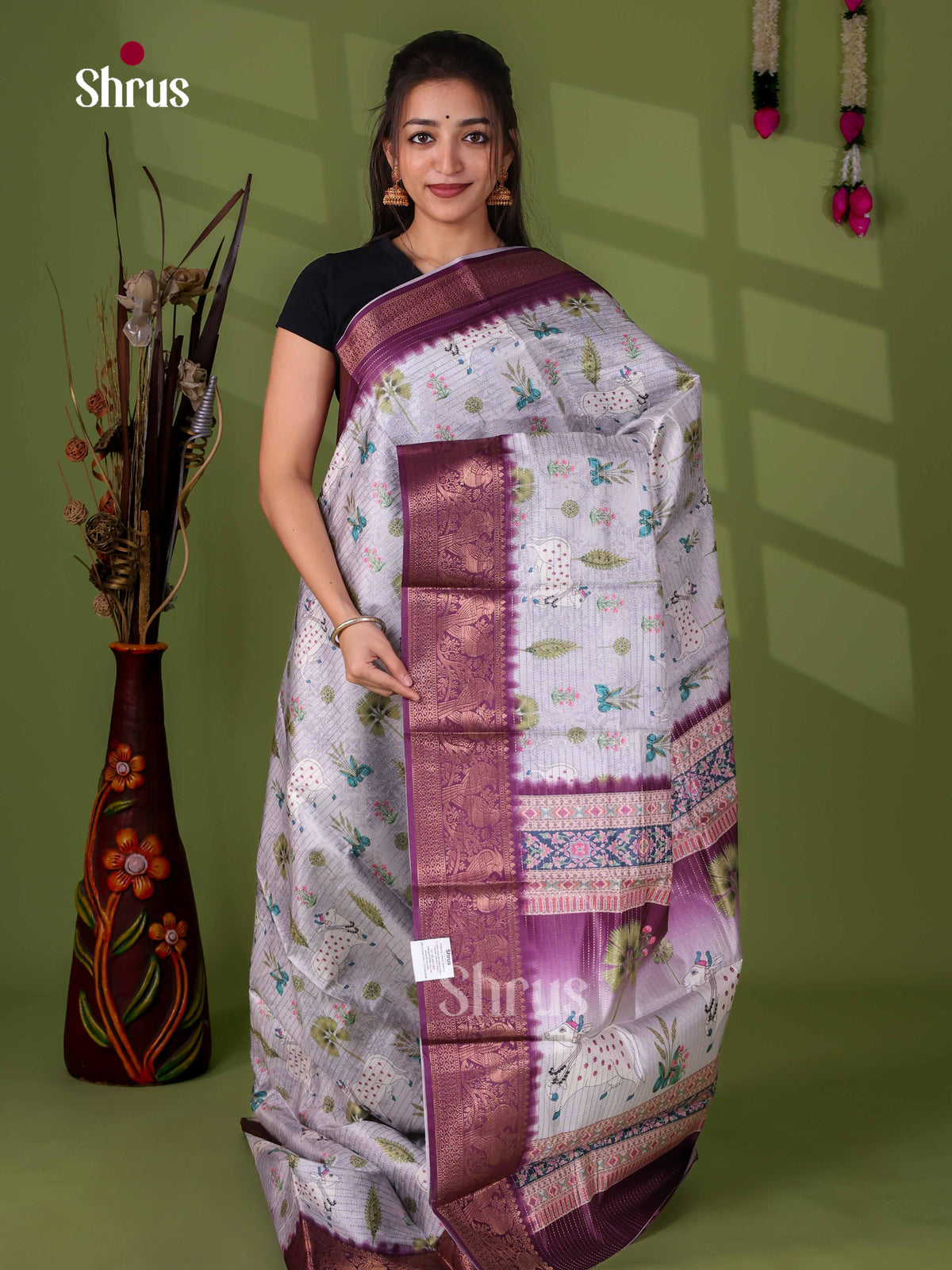 Semi Tussar Saree - EI24212
