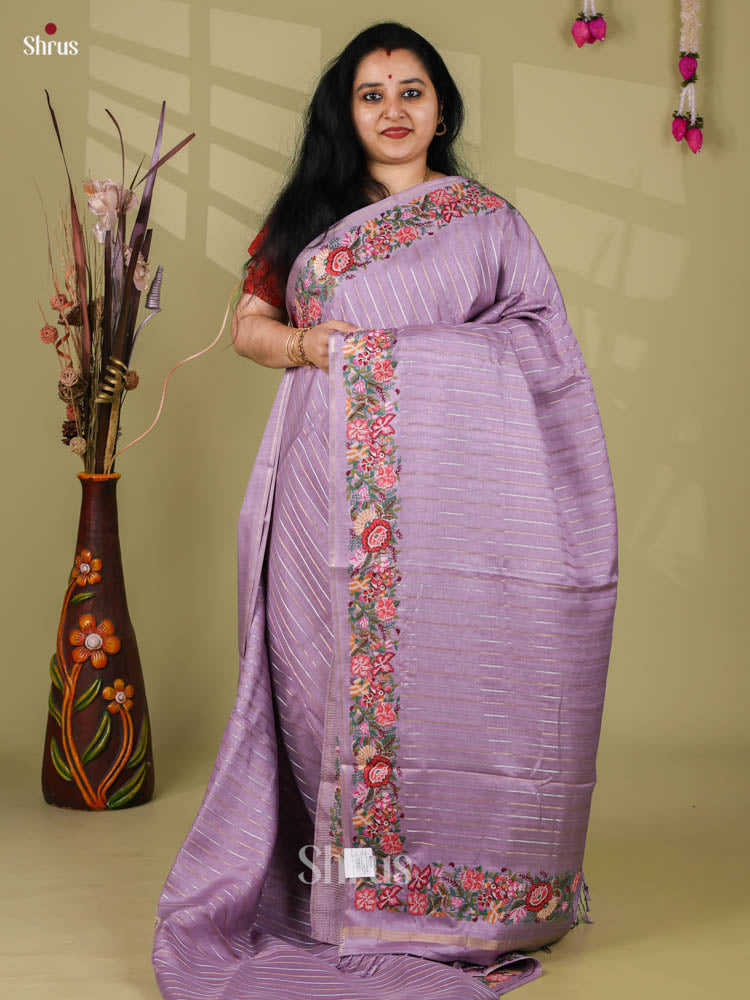 Tussar Embroidery Saree - EI24217