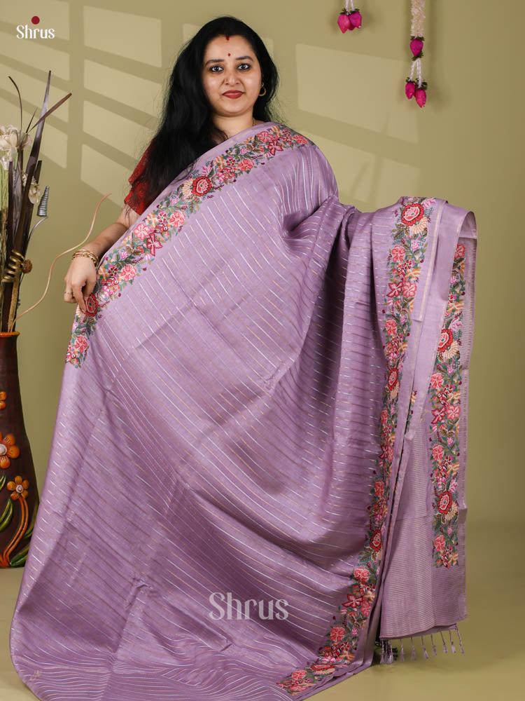 Tussar Embroidery Saree - EI24217