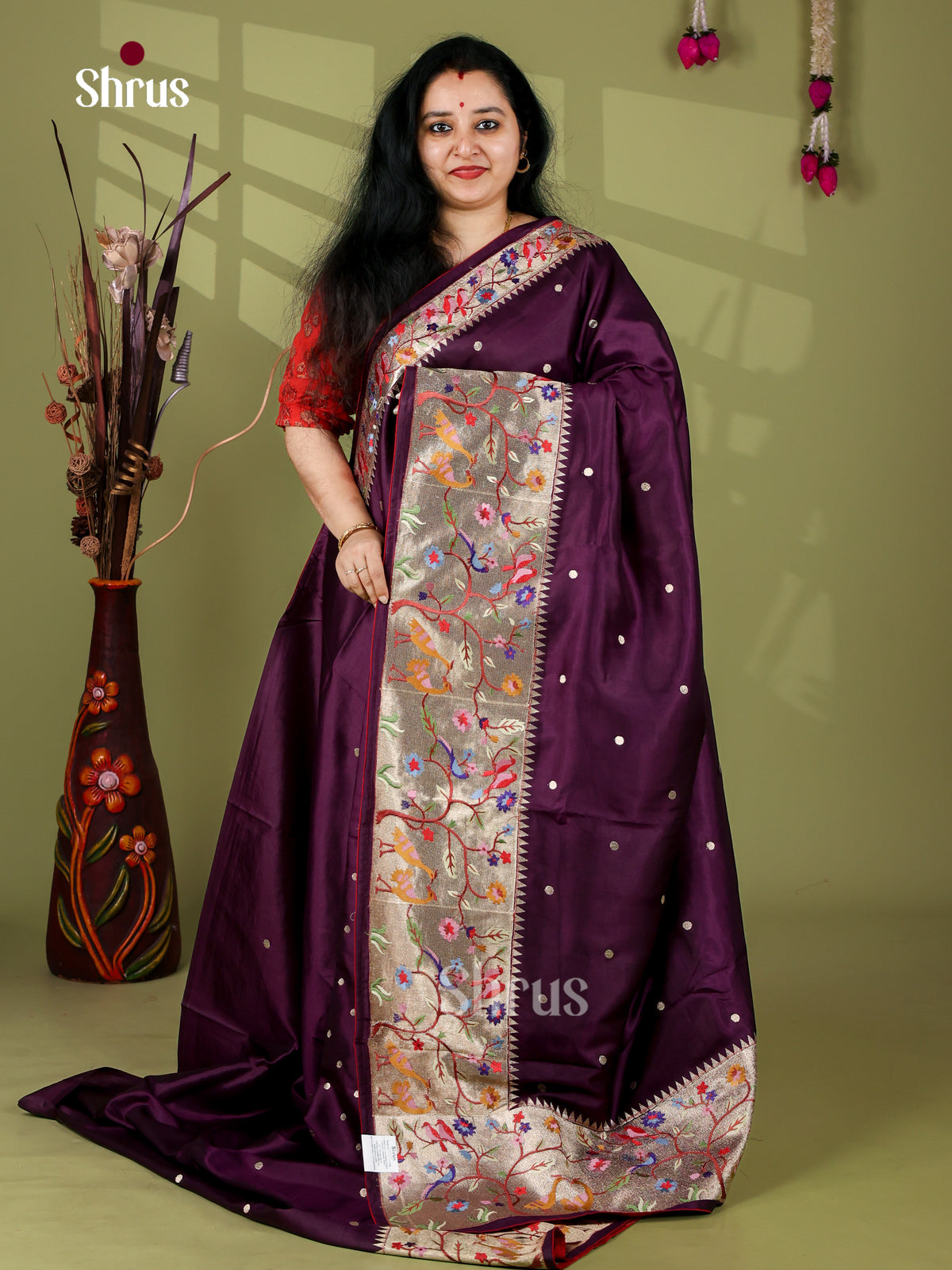 Paithani Embroidery Saree - EI24221