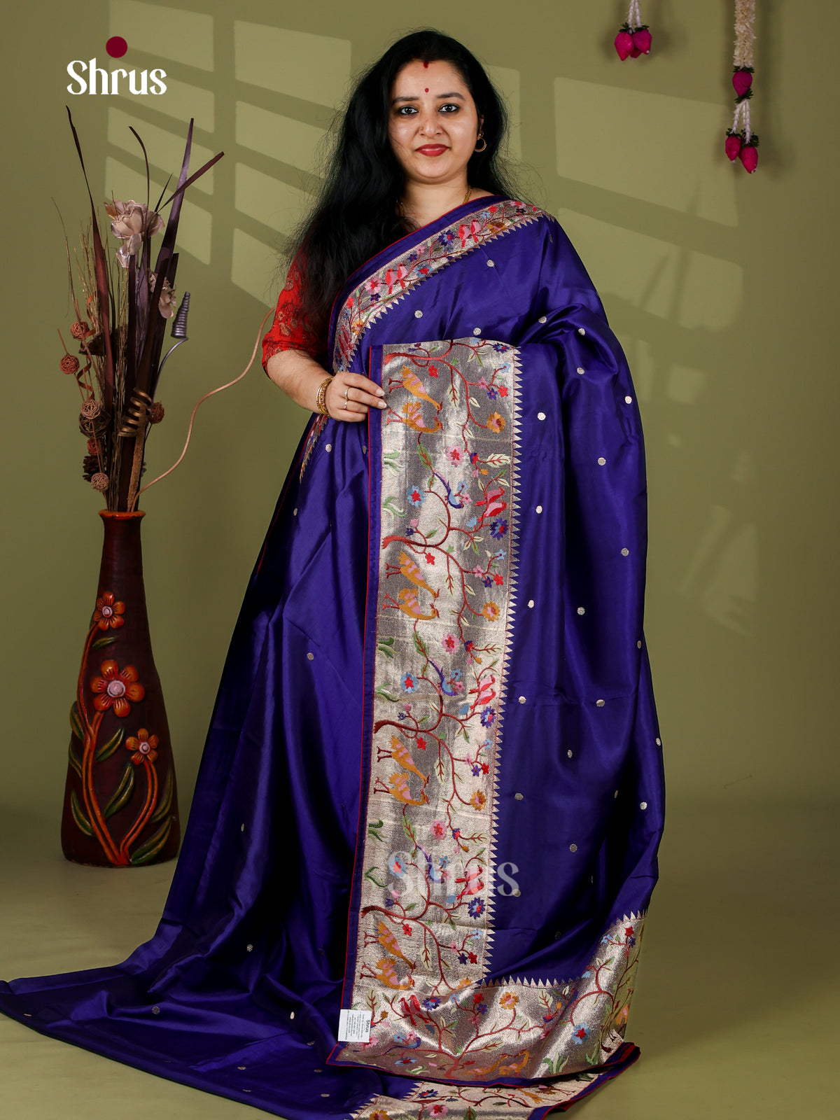 Paithani Embroidery Saree - EI24225