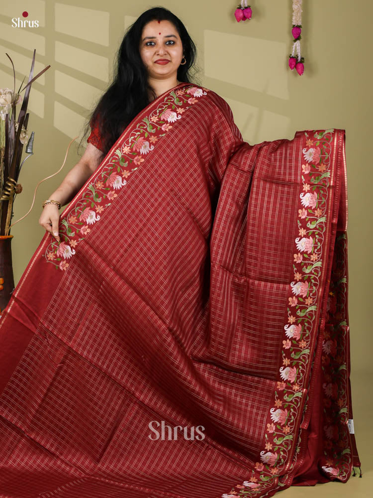Tussar Embroidery Saree - EI24232