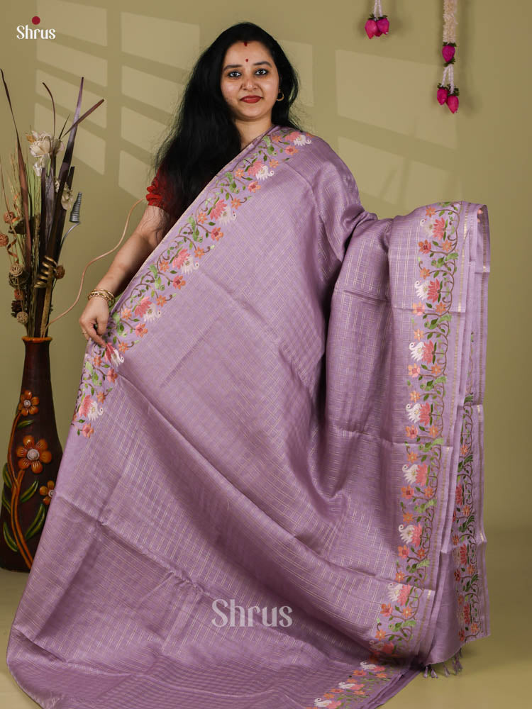 Tussar Embroidery Saree - EI24233