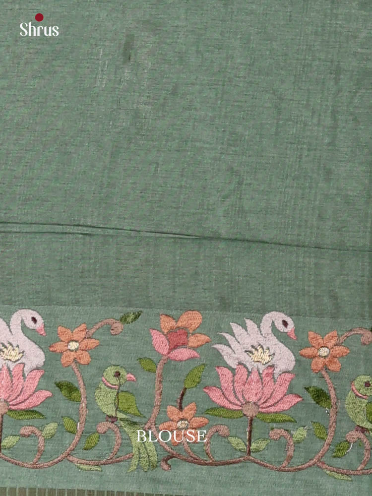 Tussar Embroidery Saree - EI24234