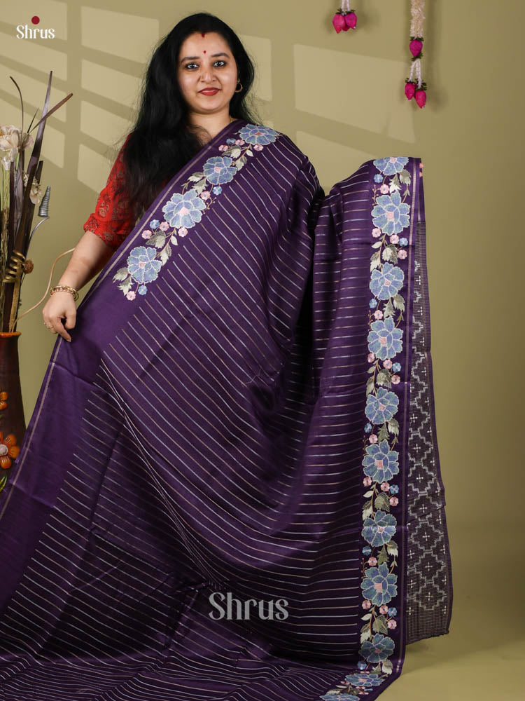 Tussar Embroidery Saree - EI24235