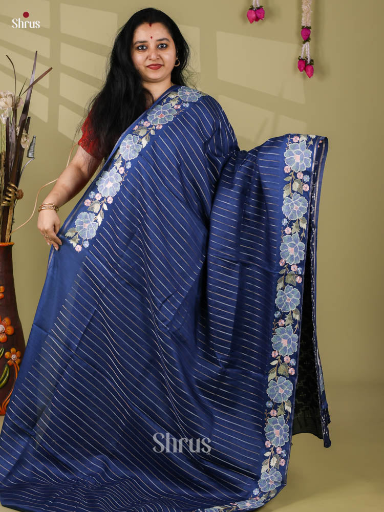 Tussar Embroidery Saree - EI24236