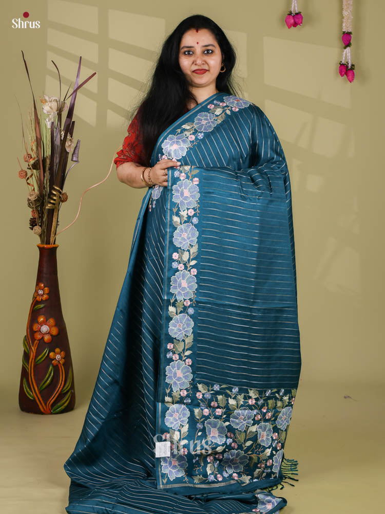 Tussar Embroidery Saree - EI24237