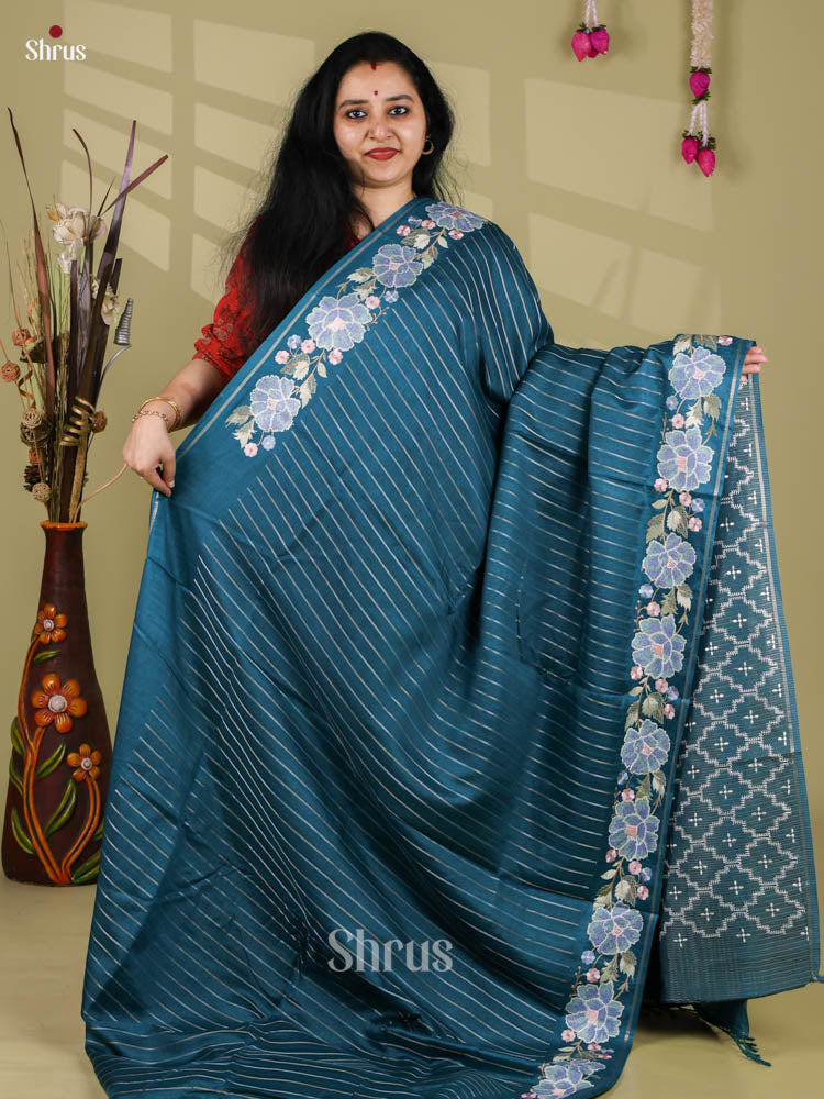 Tussar Embroidery Saree - EI24237