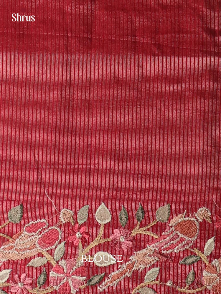 Tussar Embroidery Saree - EI24241