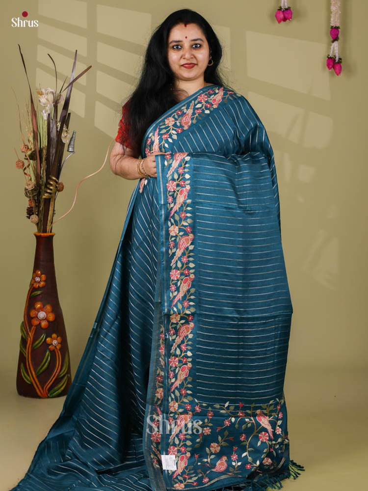 Tussar Embroidery Saree - EI24242
