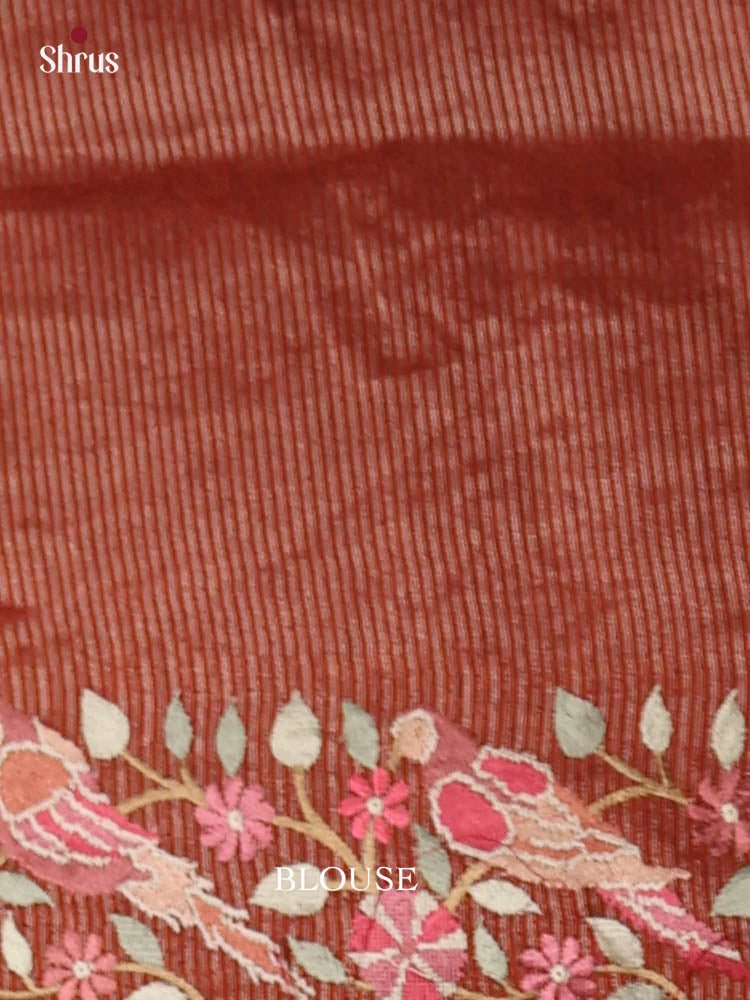 Tussar Embroidery Saree - EI24243
