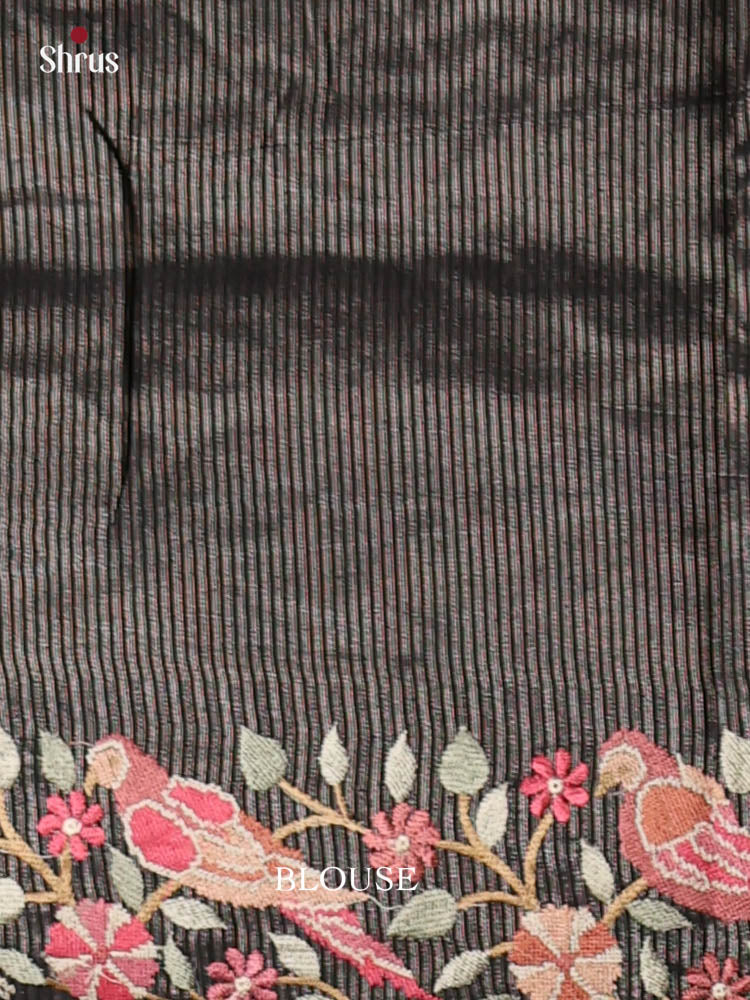 Tussar Embroidery Saree - EI24244