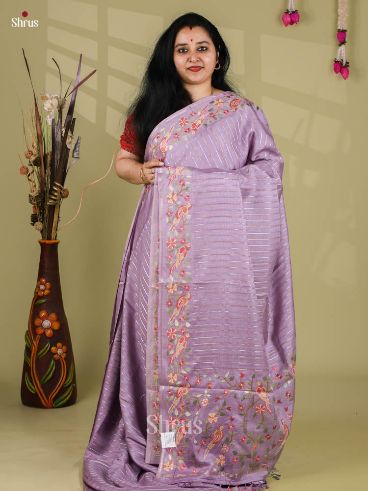 Tussar Embroidery Saree - EI24245
