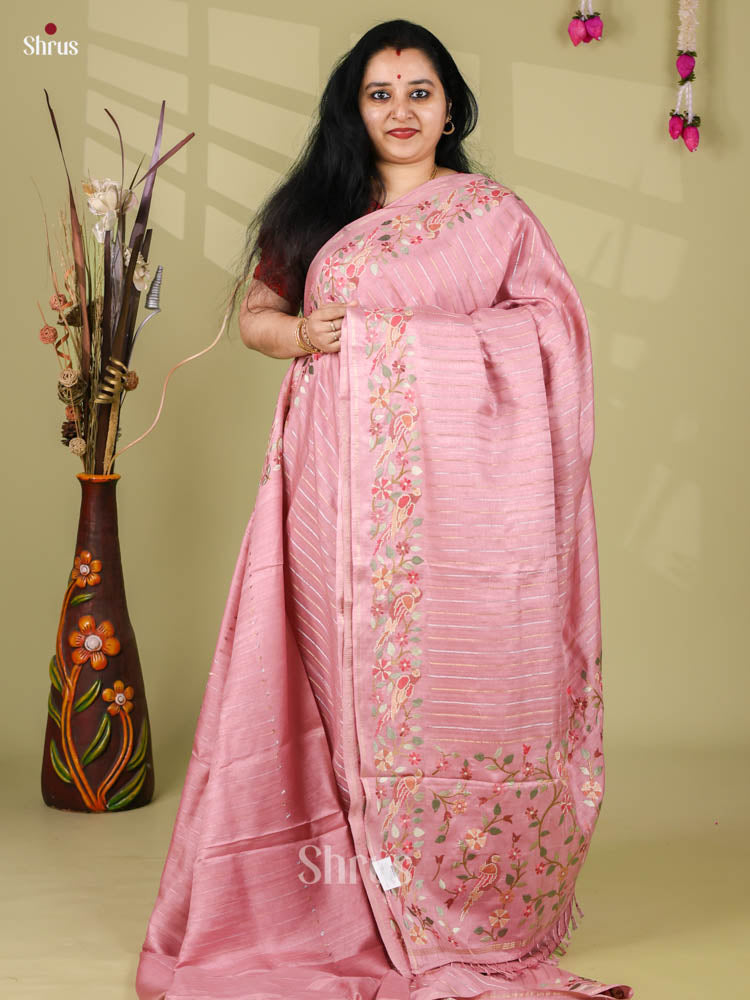 Tussar Embroidery Saree - EI24247