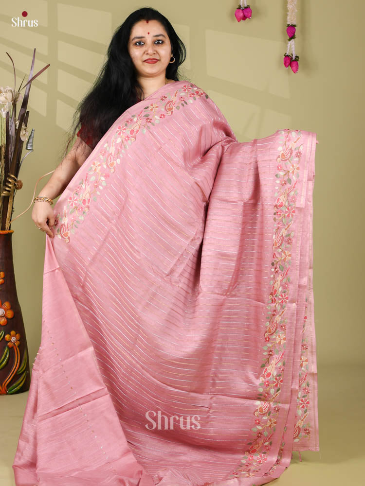 Tussar Embroidery Saree - EI24247