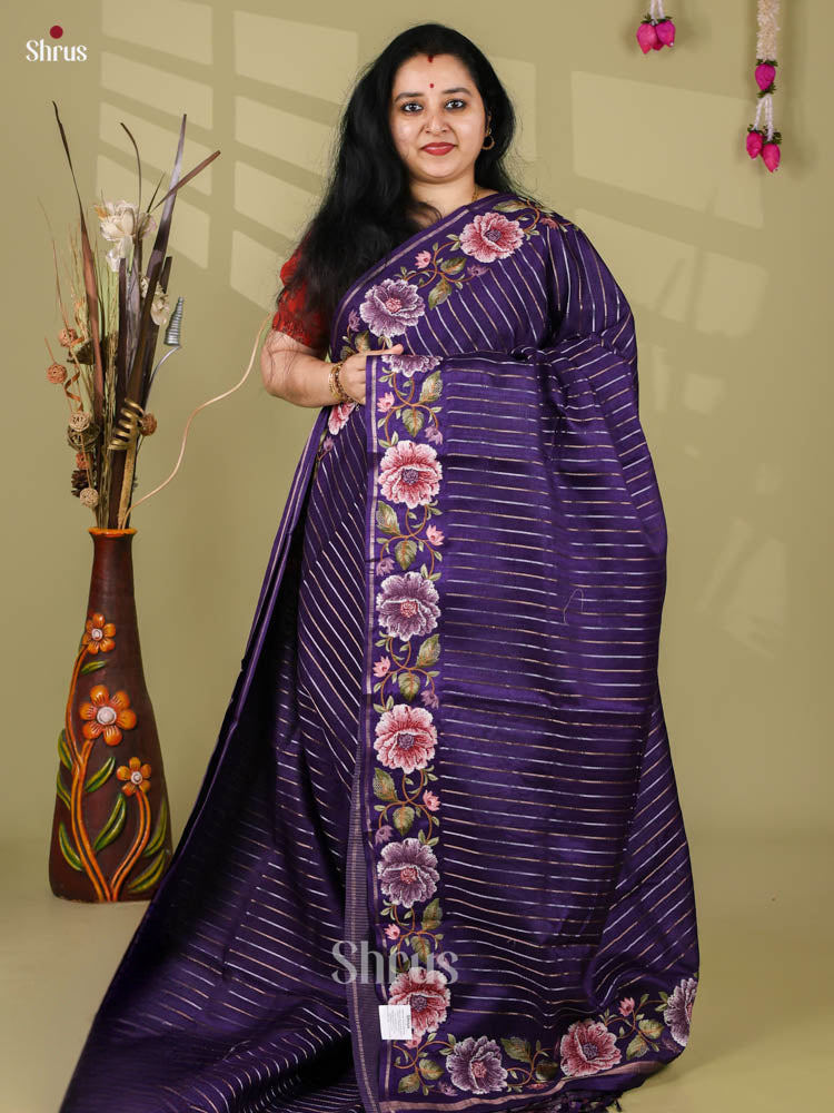 Tussar Embroidery Saree - EI24251