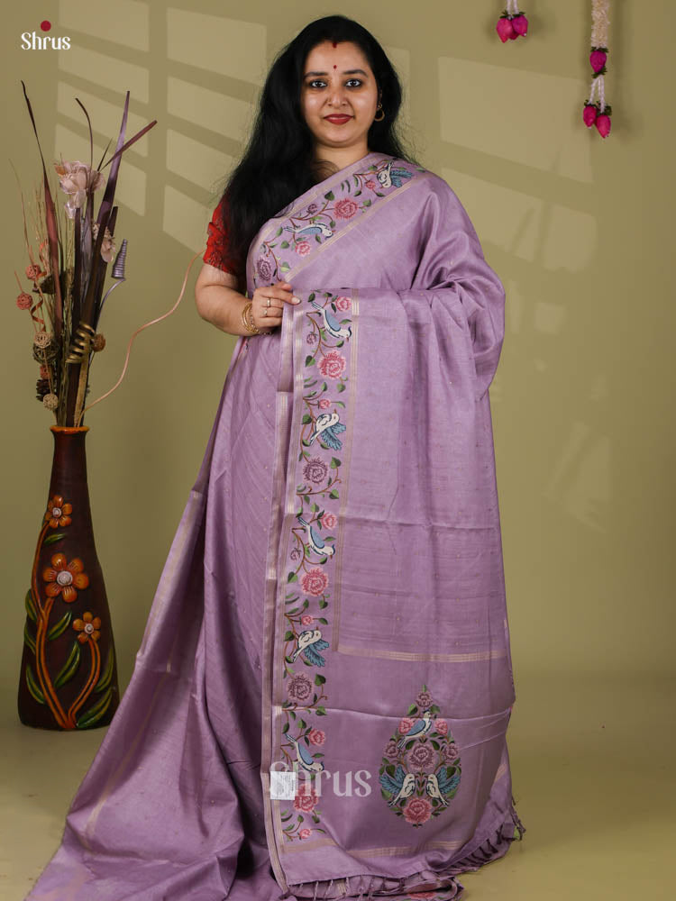 Tussar Embroidery Saree - EI24259