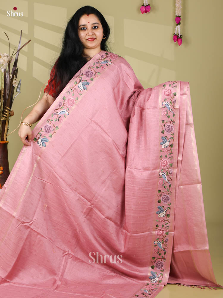 Tussar Embroidery Saree - EI24260