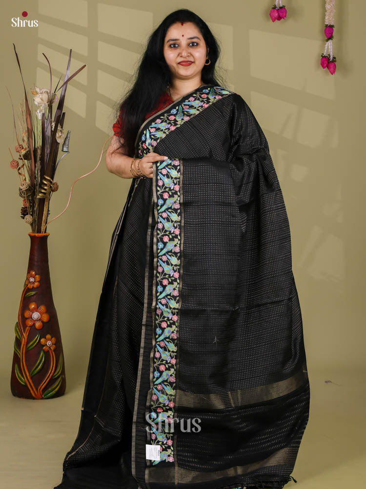 Tussar Embroidery Saree - EI24262