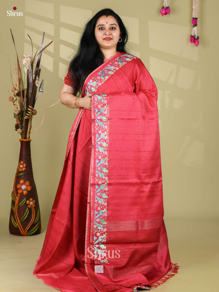 Tussar Embroidery Saree - EI24264