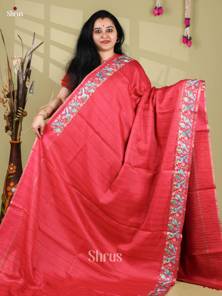 Tussar Embroidery Saree - EI24264
