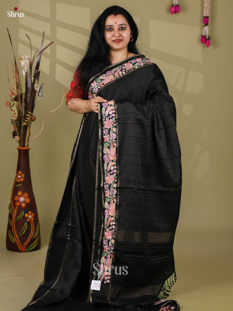 Tussar Embroidery Saree - EI24271