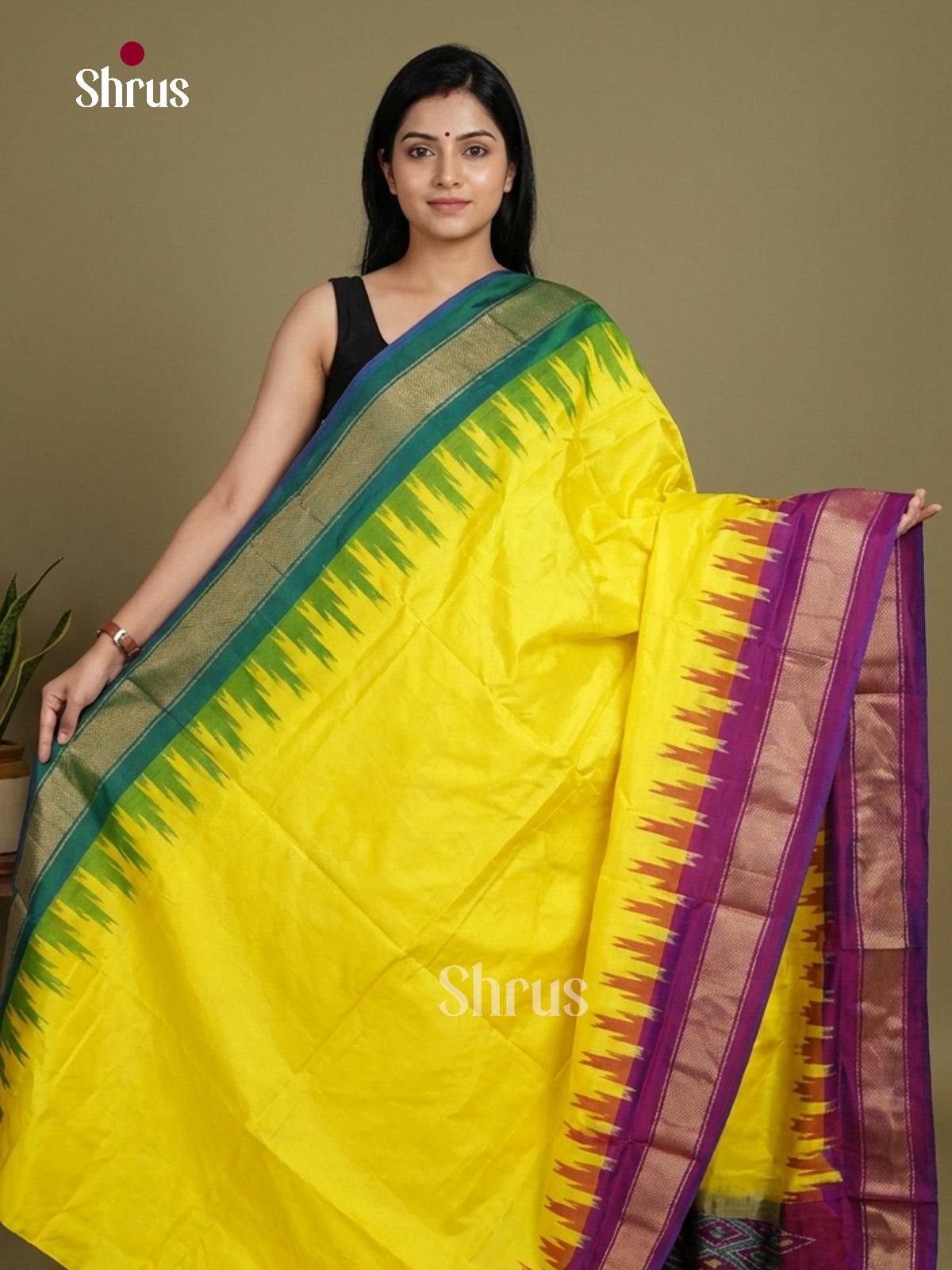 Ikkat Silk Saree - EI24275