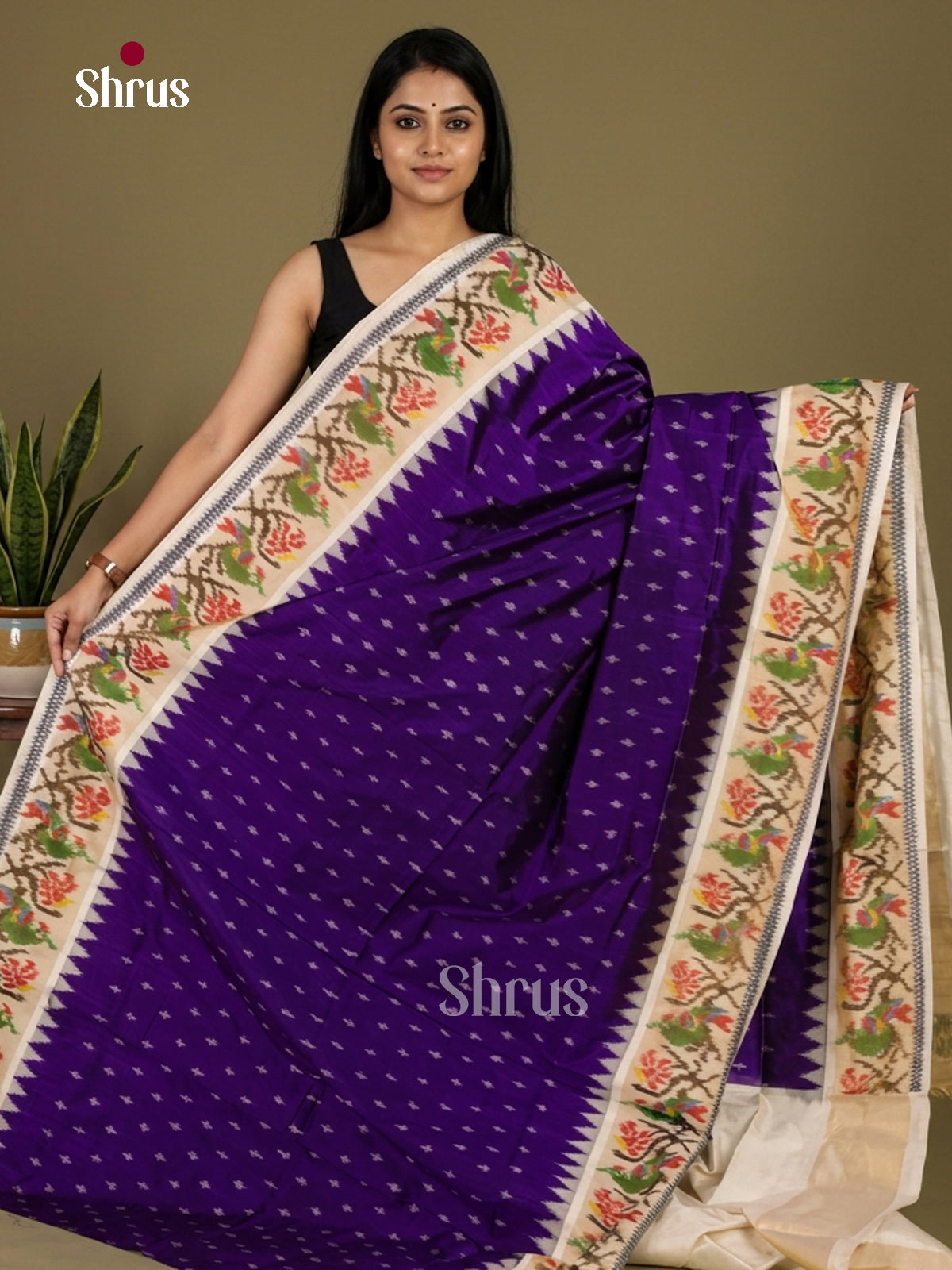 Ikkat Silk Saree - EI24281