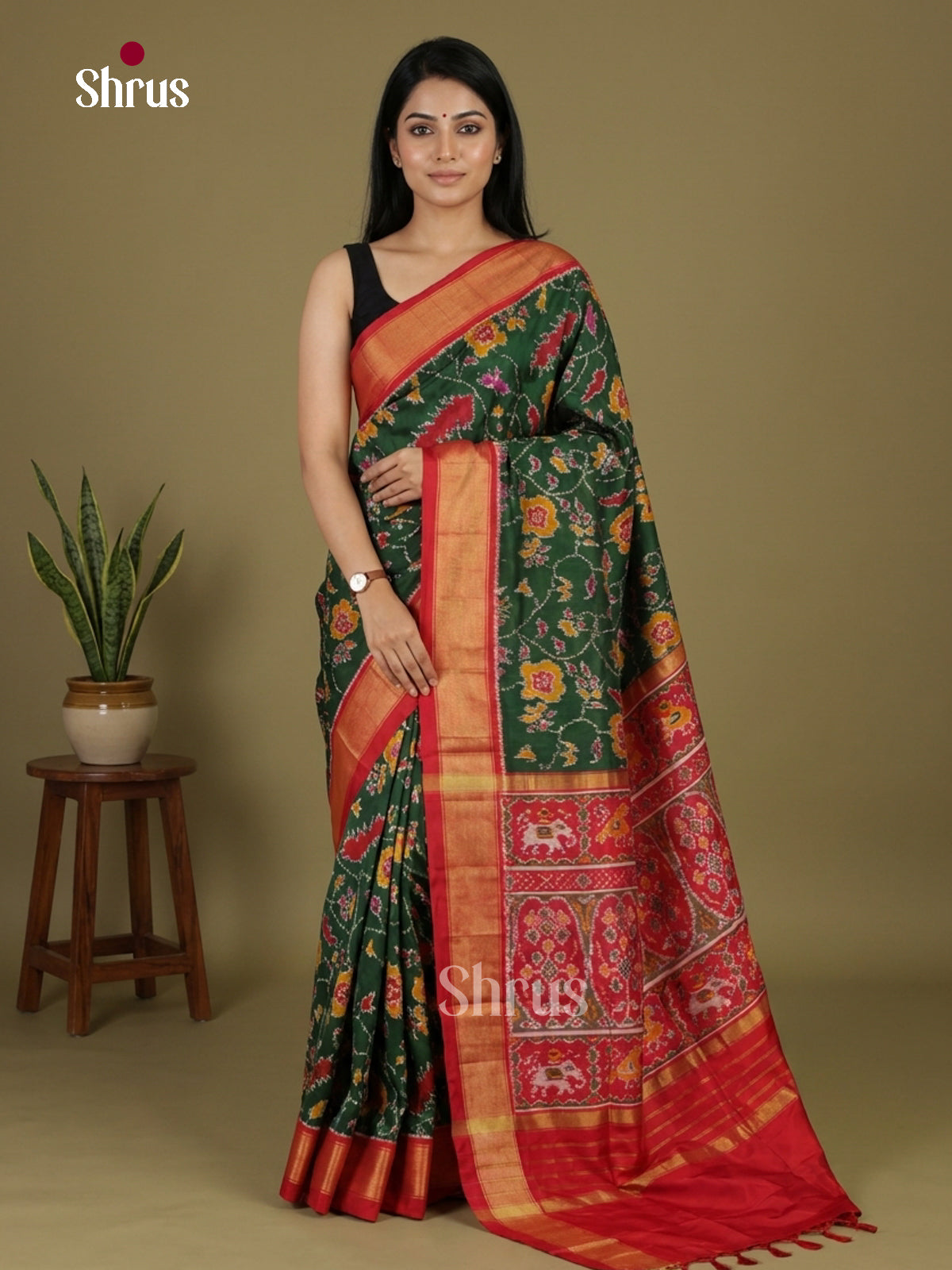 Ikkat Silk Saree - EI24283