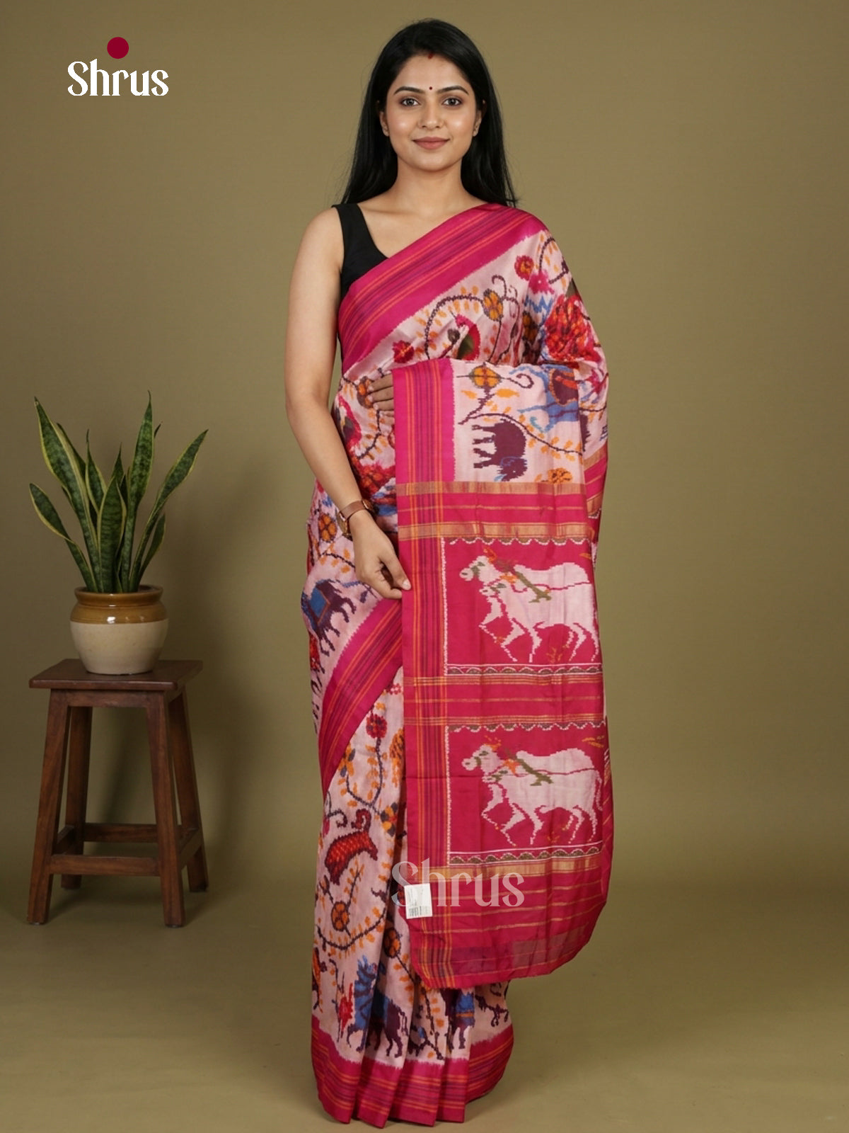 Ikkat Silk Saree - EI24286
