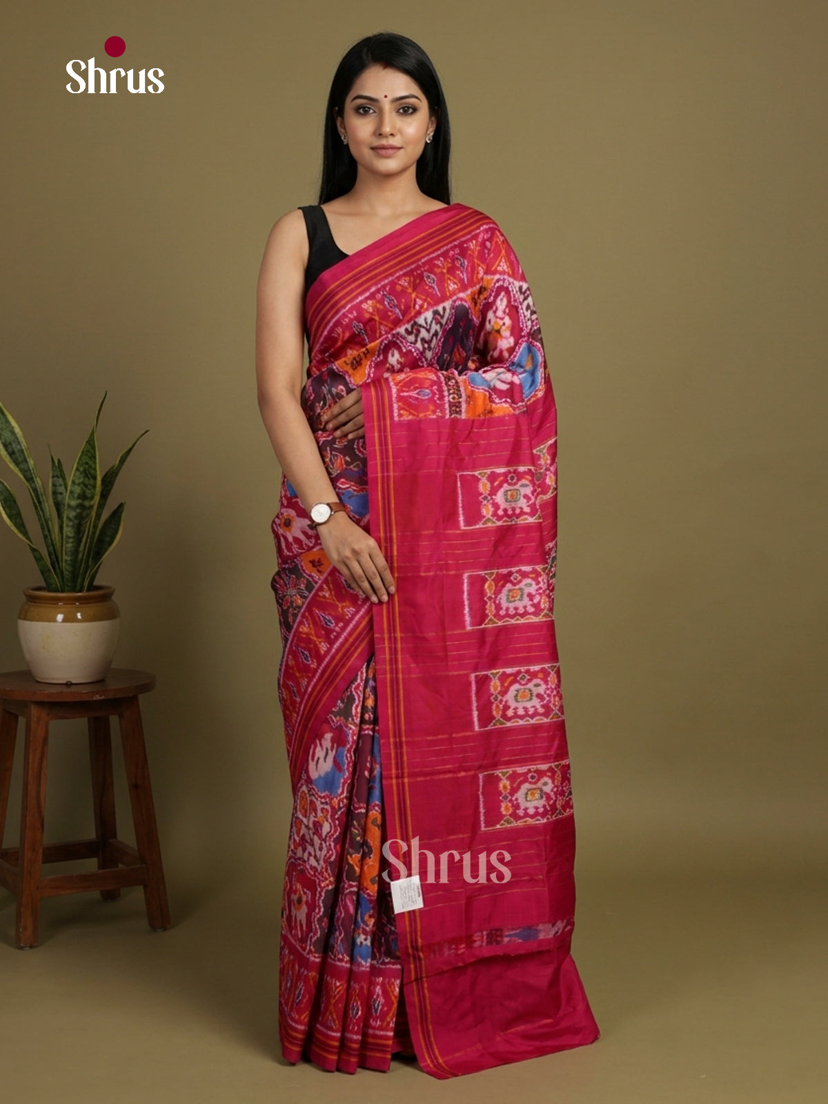 Ikkat Silk Saree - EI24289