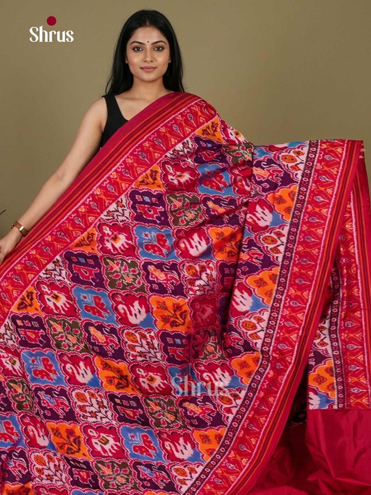 Ikkat Silk Saree - EI24289