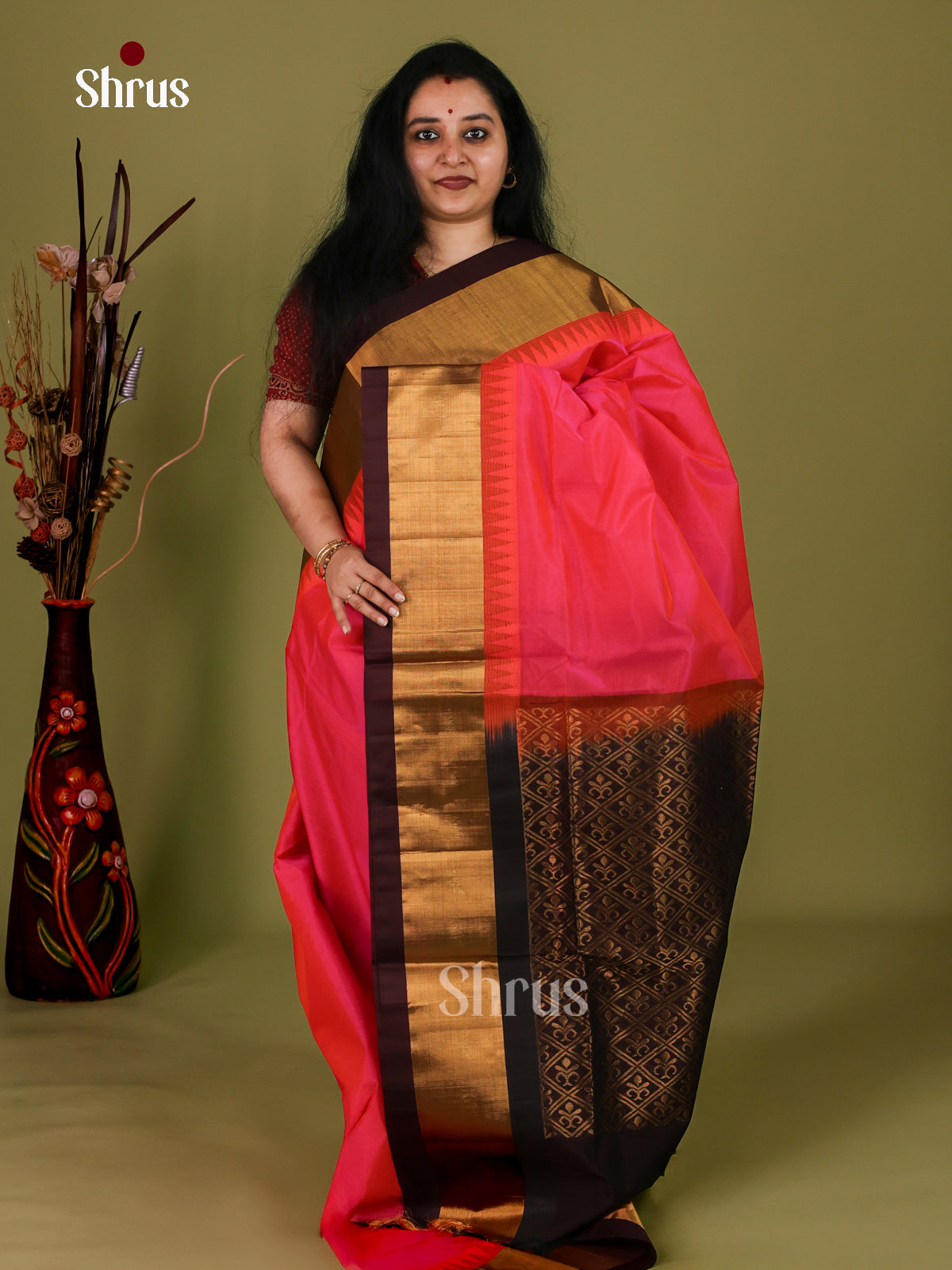 Silk Cotton Saree - EI30002