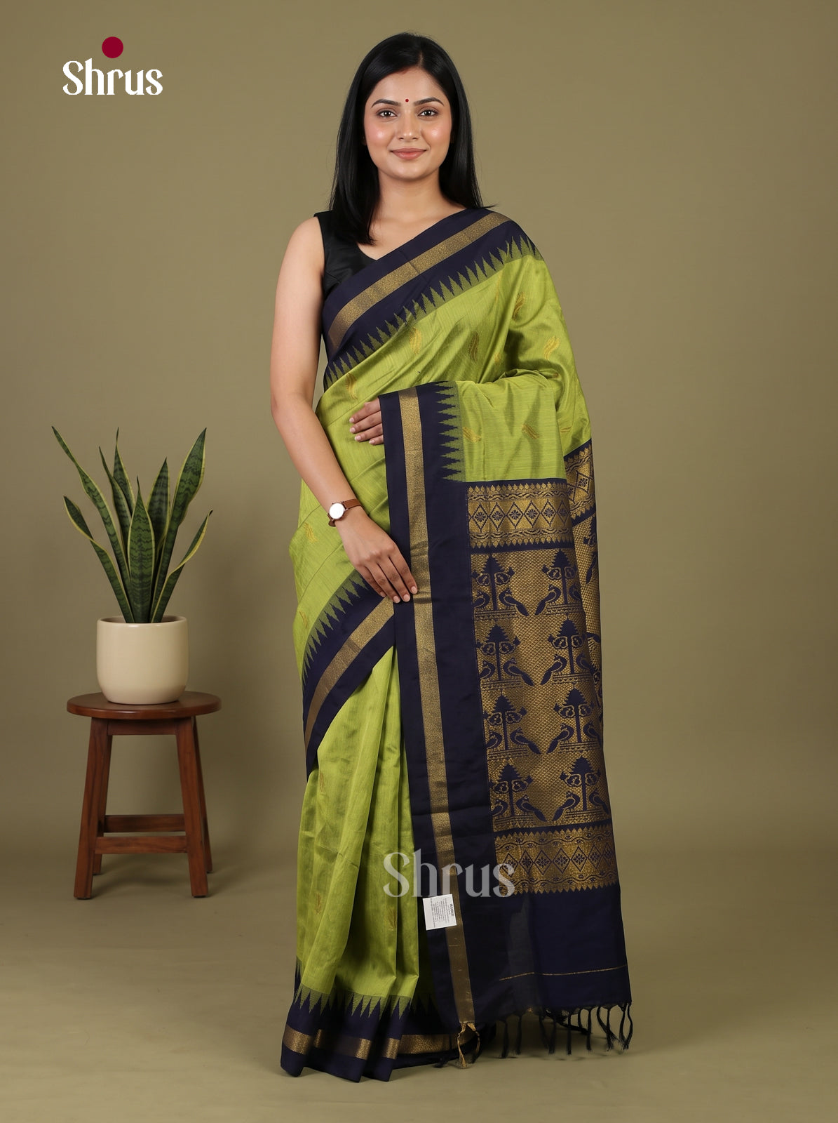 Green & Blue- Kalyani Cotton Saree