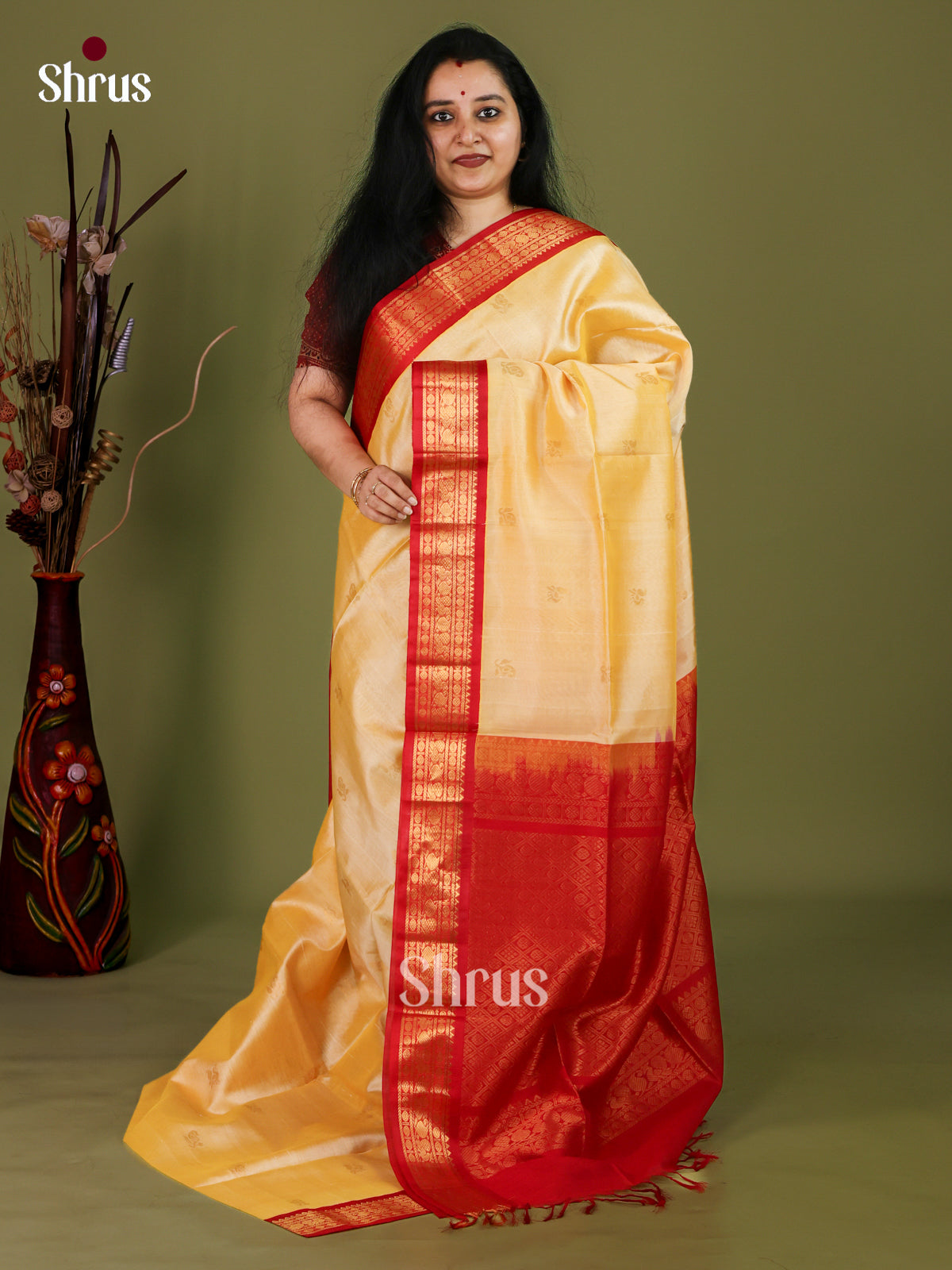 Silk Cotton Saree - EJ01003