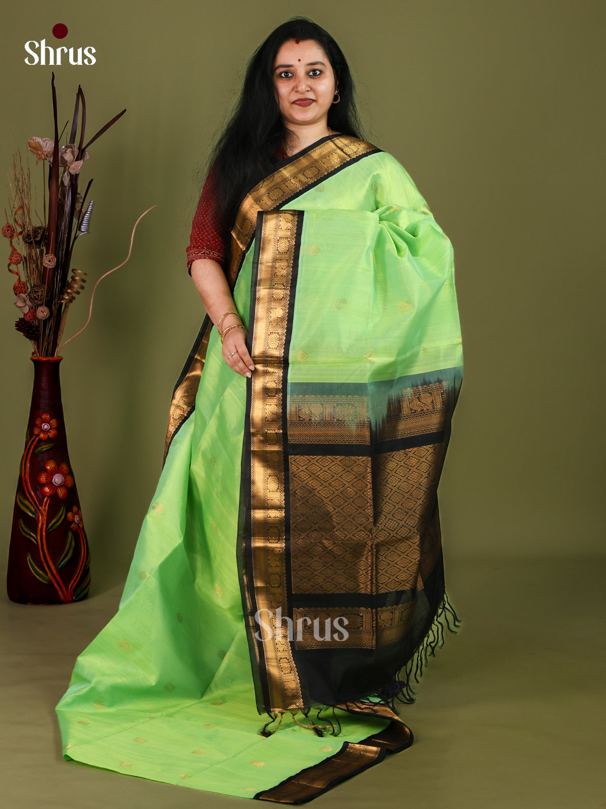 Silk Cotton Saree - EJ01005